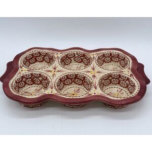 Temptations Temp-Tations Old World Cranberry 6 Cup Cupcake Muffin Pan Bakeware